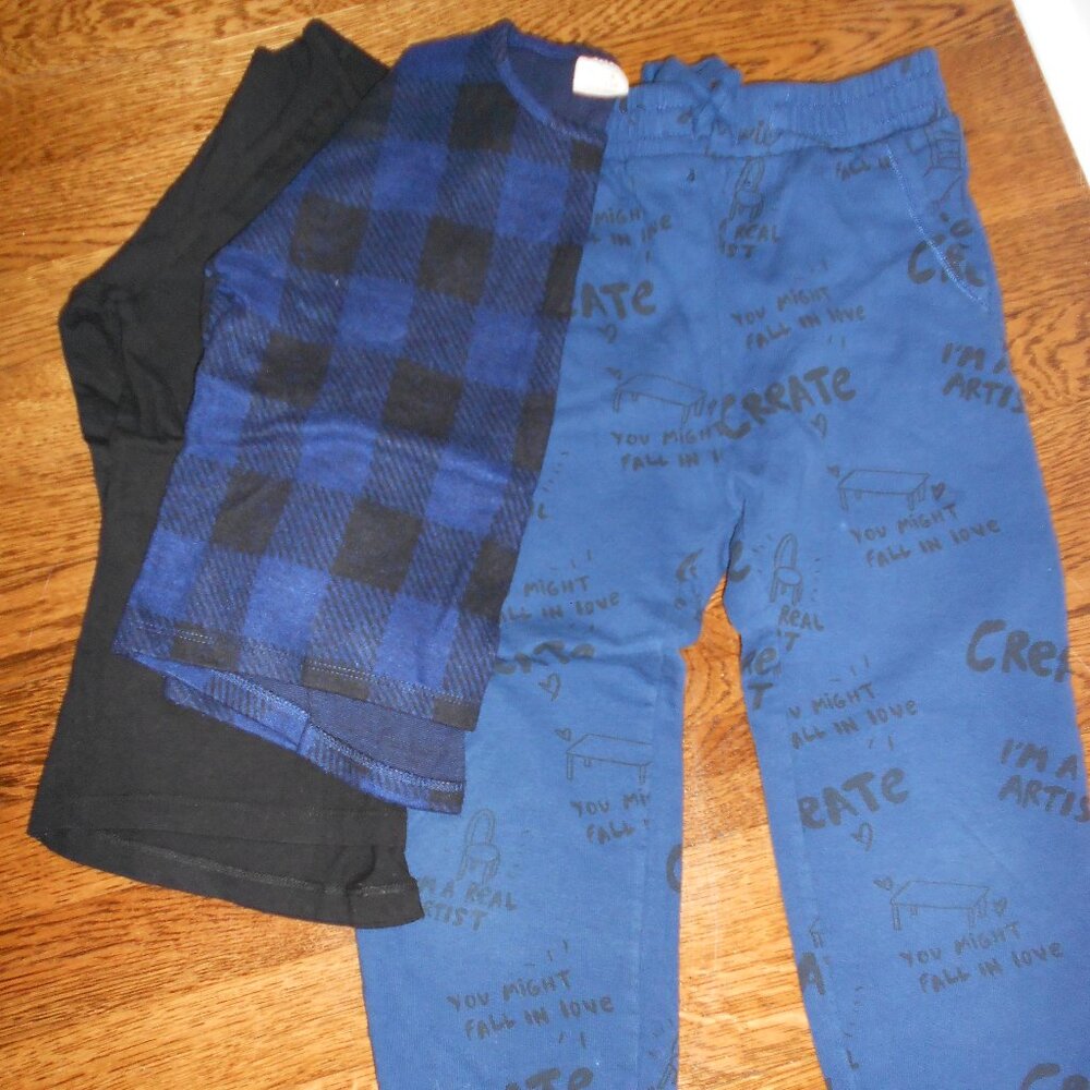 Zara Girls Blue Sweater and Sweatpants Set
